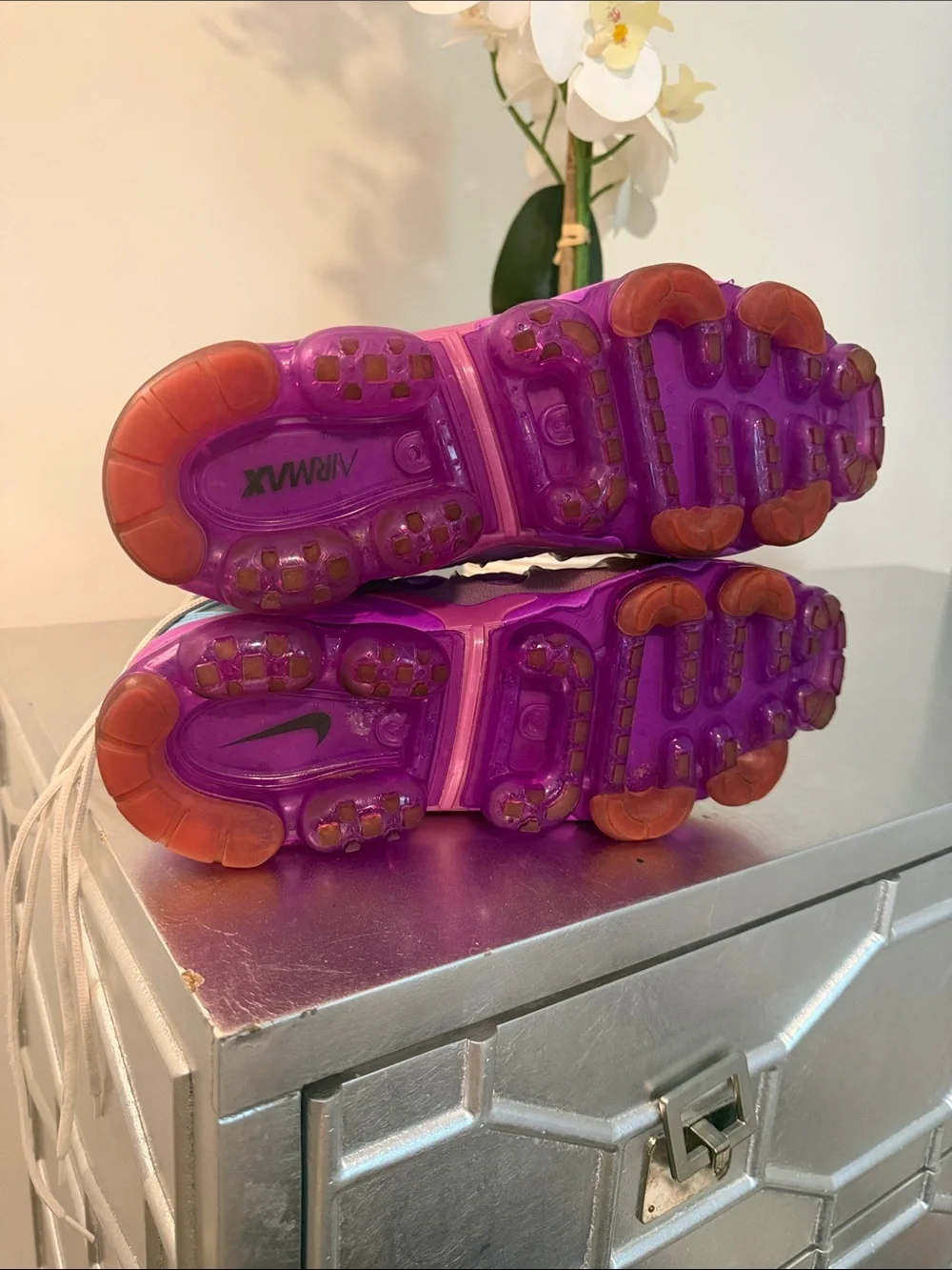 Nike Gradient Blue-Purple-Orange VaporMax-Style Athletic Sneakers